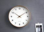 Nordic Minimalist Wall Clock with Warm Wood Frame