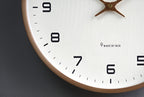 Nordic Minimalist Wall Clock with Warm Wood Frame