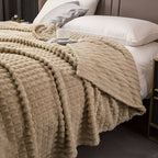 Ultra-Fluffy Plaid Coral Fleece Blanket
