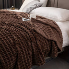 Ultra-Fluffy Plaid Coral Fleece Blanket