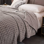 Ultra-Fluffy Plaid Coral Fleece Blanket