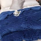 Ultra-Fluffy Plaid Coral Fleece Blanket