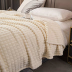 Ultra-Fluffy Plaid Coral Fleece Blanket