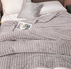 Ultra-Fluffy Plaid Coral Fleece Blanket