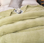 Ultra-Fluffy Plaid Coral Fleece Blanket