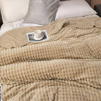 Ultra-Fluffy Plaid Coral Fleece Blanket