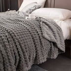 Ultra-Fluffy Plaid Coral Fleece Blanket