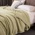 Ultra-Fluffy Plaid Coral Fleece Blanket