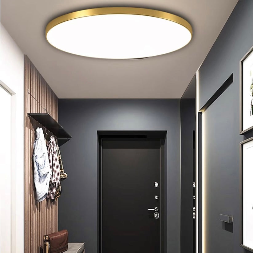 Modern Round LED Flush Ceiling Light for Hallway & Living Spaces Contemporary Home Lighting