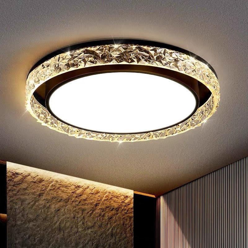 Crystal Halo LED Ceiling Light with Remote Dimming