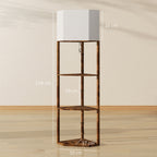Corner Design Floor Lamp with Shelves and Pull Chain Switch