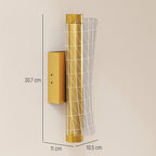 Wall Light Modern LED Geometric Mesh Wall Sconce - Gold Tone