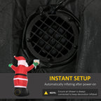 8ft Light-Up Inflatable Santa Claus with Blessings Sign Red