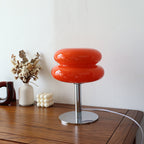 Italian Designer Glass Table Lamp with Retro Accent Glow