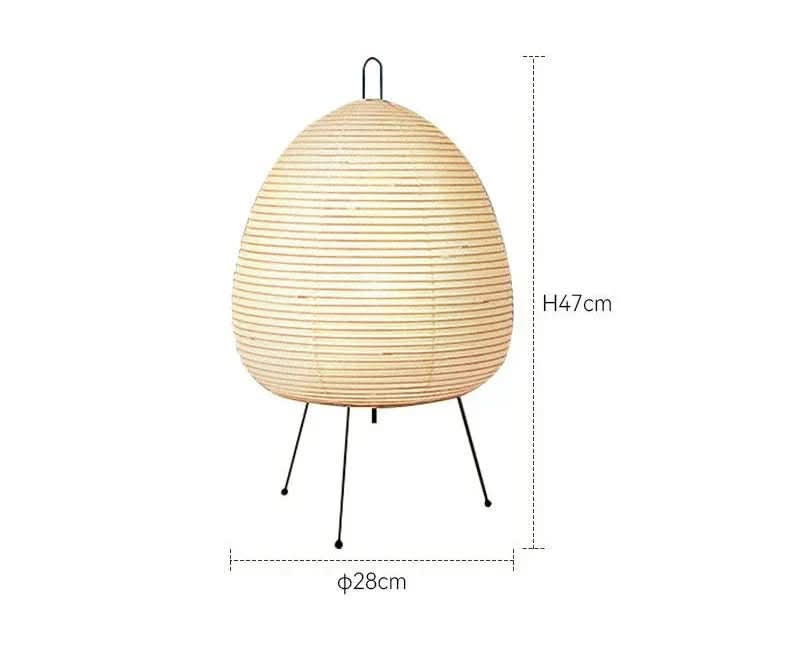 Japanese Rice Paper Table Lamp Warm Ambient Lighting