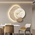 LumoClock Large Wall Clock with Silent Quartz and LED Light