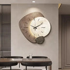 LumoClock Large Wall Clock with Silent Quartz and LED Light