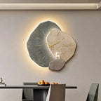 LumoClock Large Wall Clock with Silent Quartz and LED Light