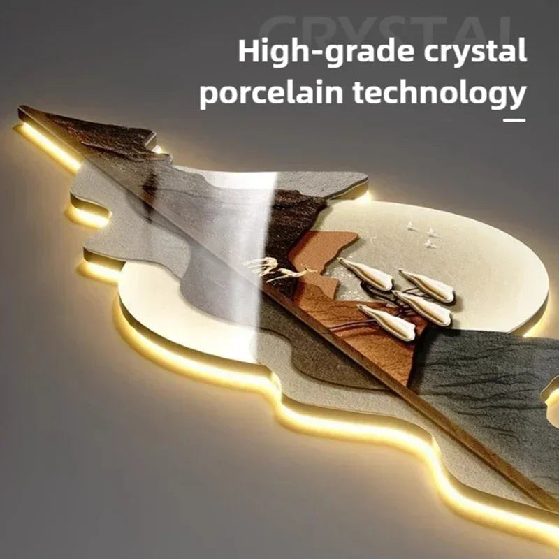 LumoClock Large Wall Clock with Silent Quartz and LED Light
