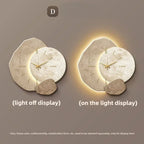 LumoClock Large Wall Clock with Silent Quartz and LED Light