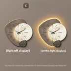 LumoClock Large Wall Clock with Silent Quartz and LED Light