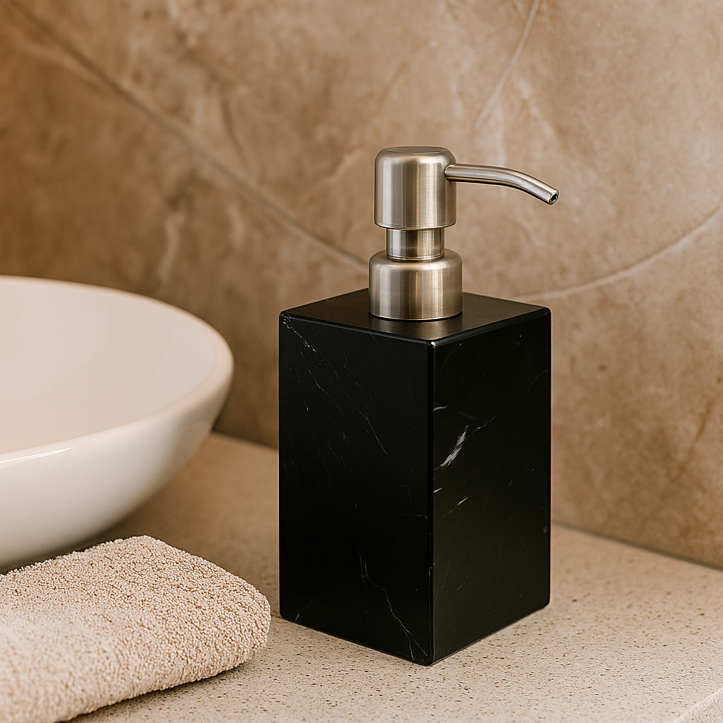 Luxury Marble Soap Dispenser with Metal Pump