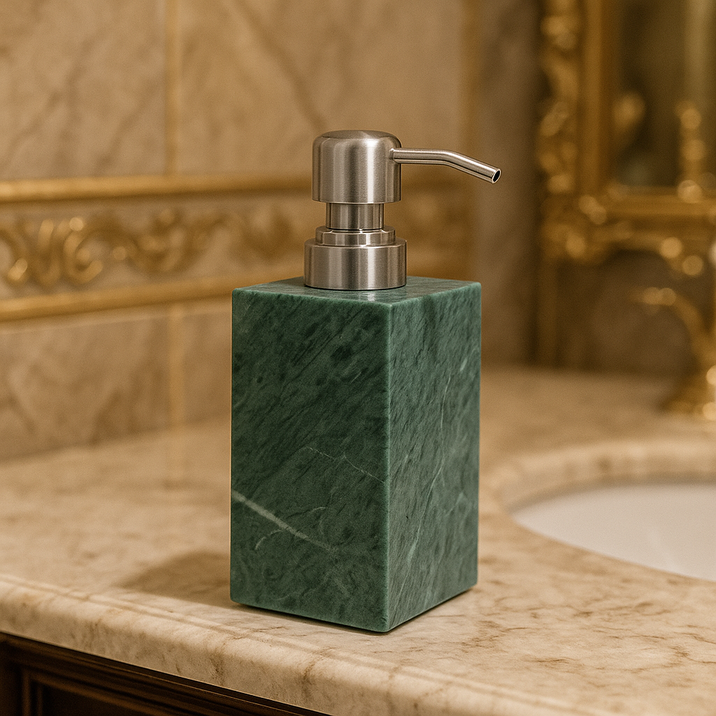 Luxury Marble Soap Dispenser with Metal Pump