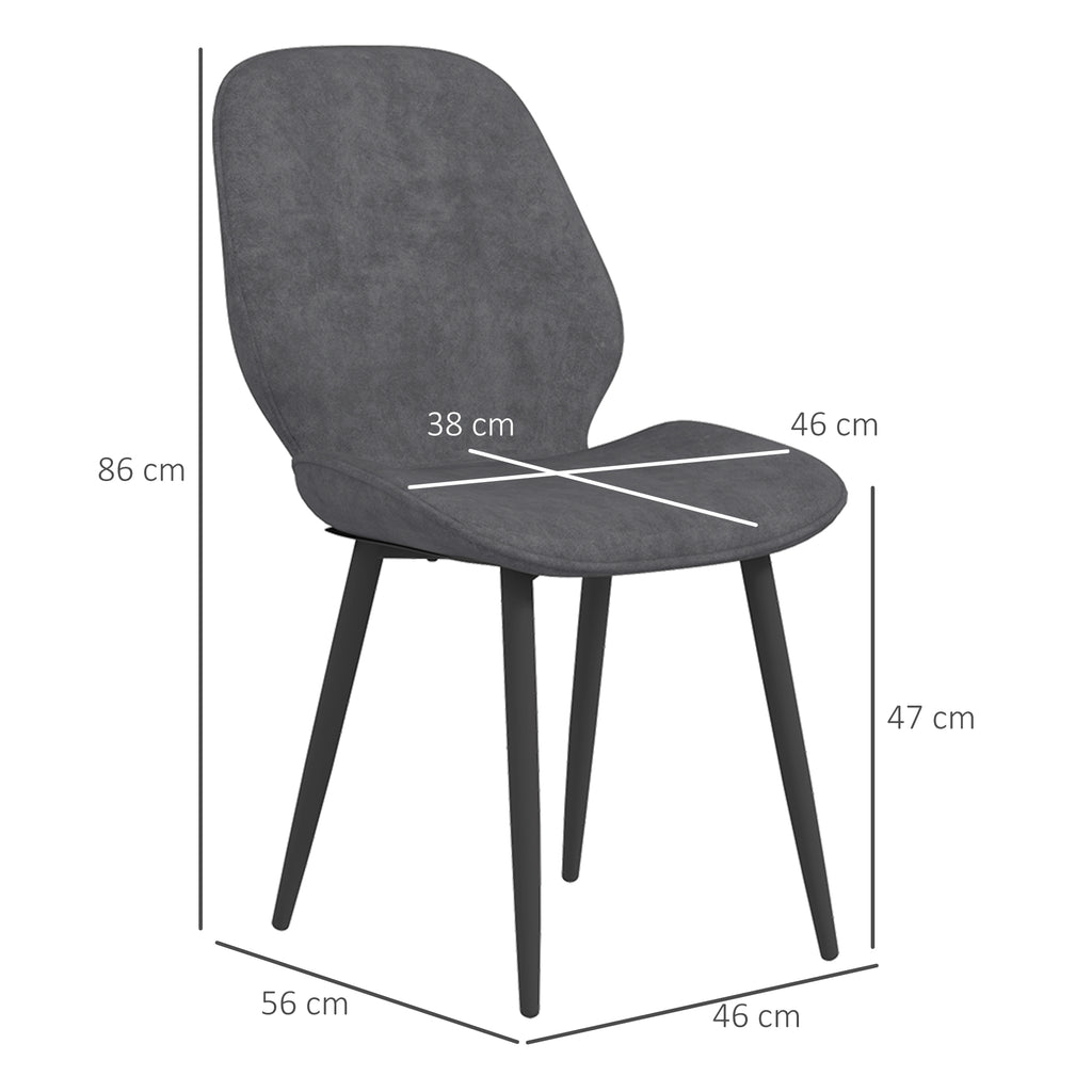 Velvet Dining Chairs Set of 2 with Steel Legs
