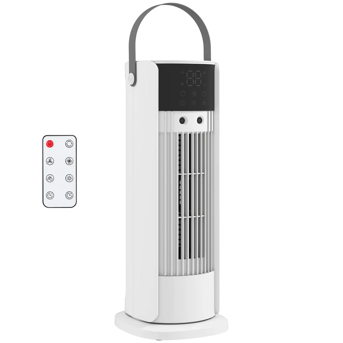 Desktop Mist Fan with Aromatherapy Diffuser and 90 Degree Oscillation White