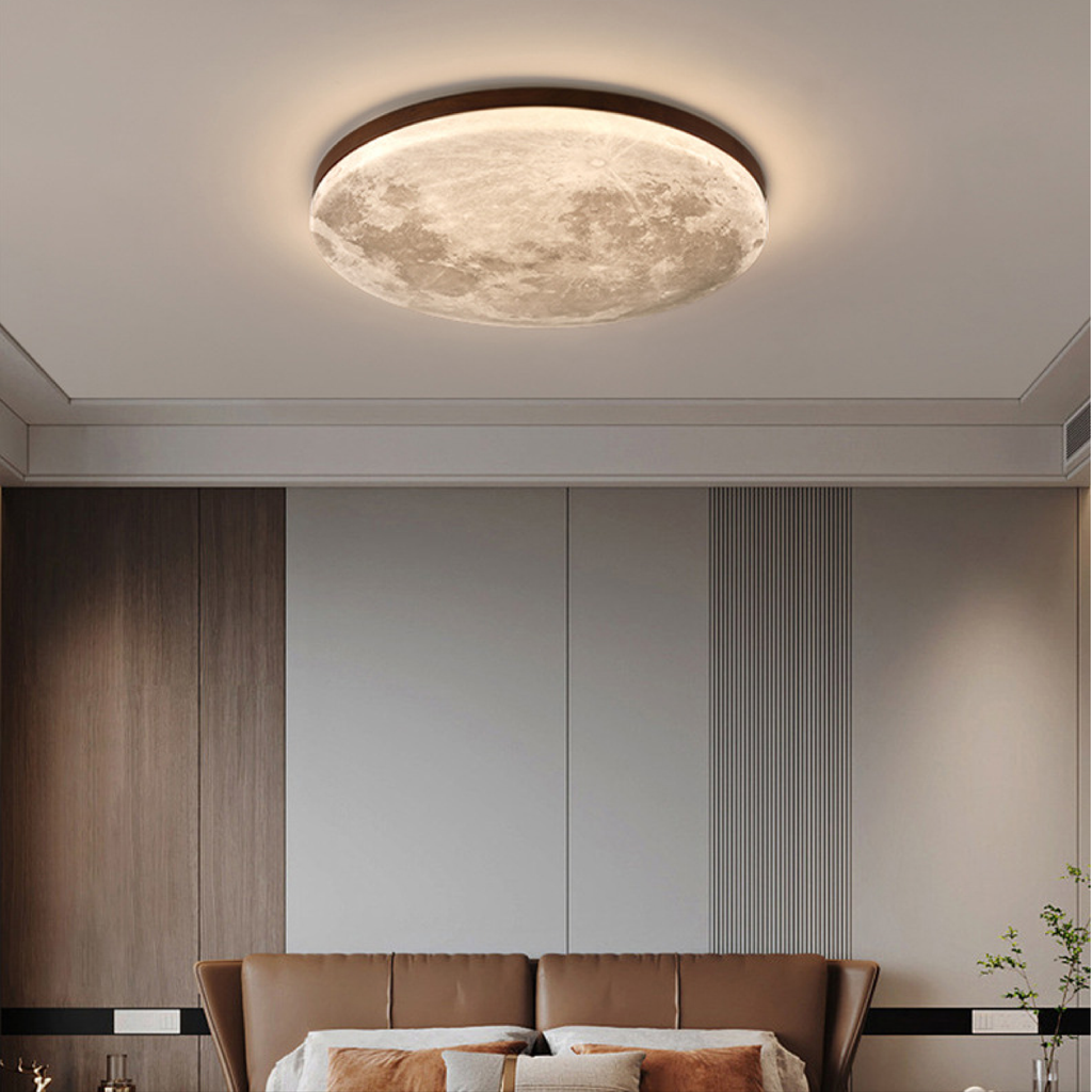 Moon Dimmable LED Ceiling Light Contemporary Home Lighting