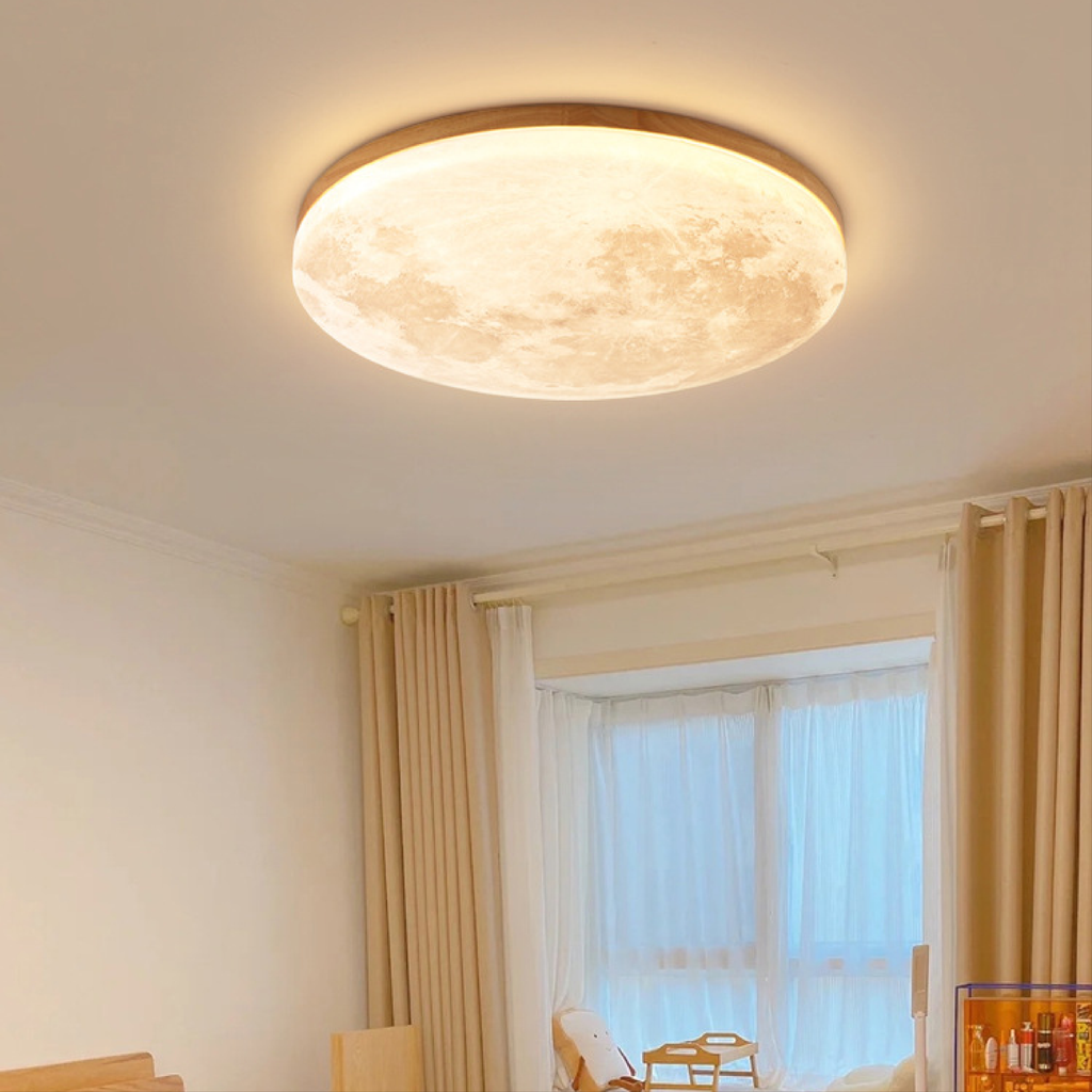 Moon Dimmable LED Ceiling Light Contemporary Home Lighting
