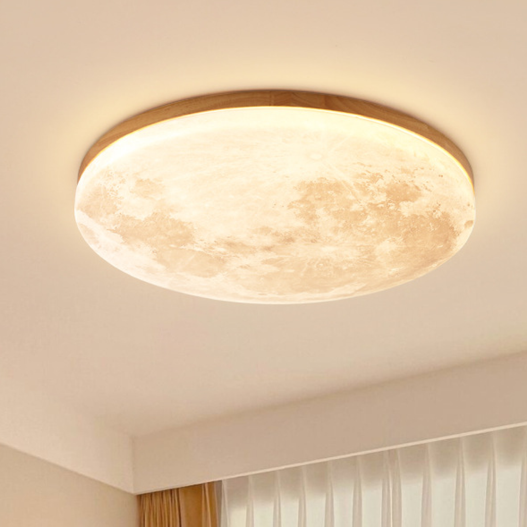 Moon Dimmable LED Ceiling Light Contemporary Home Lighting