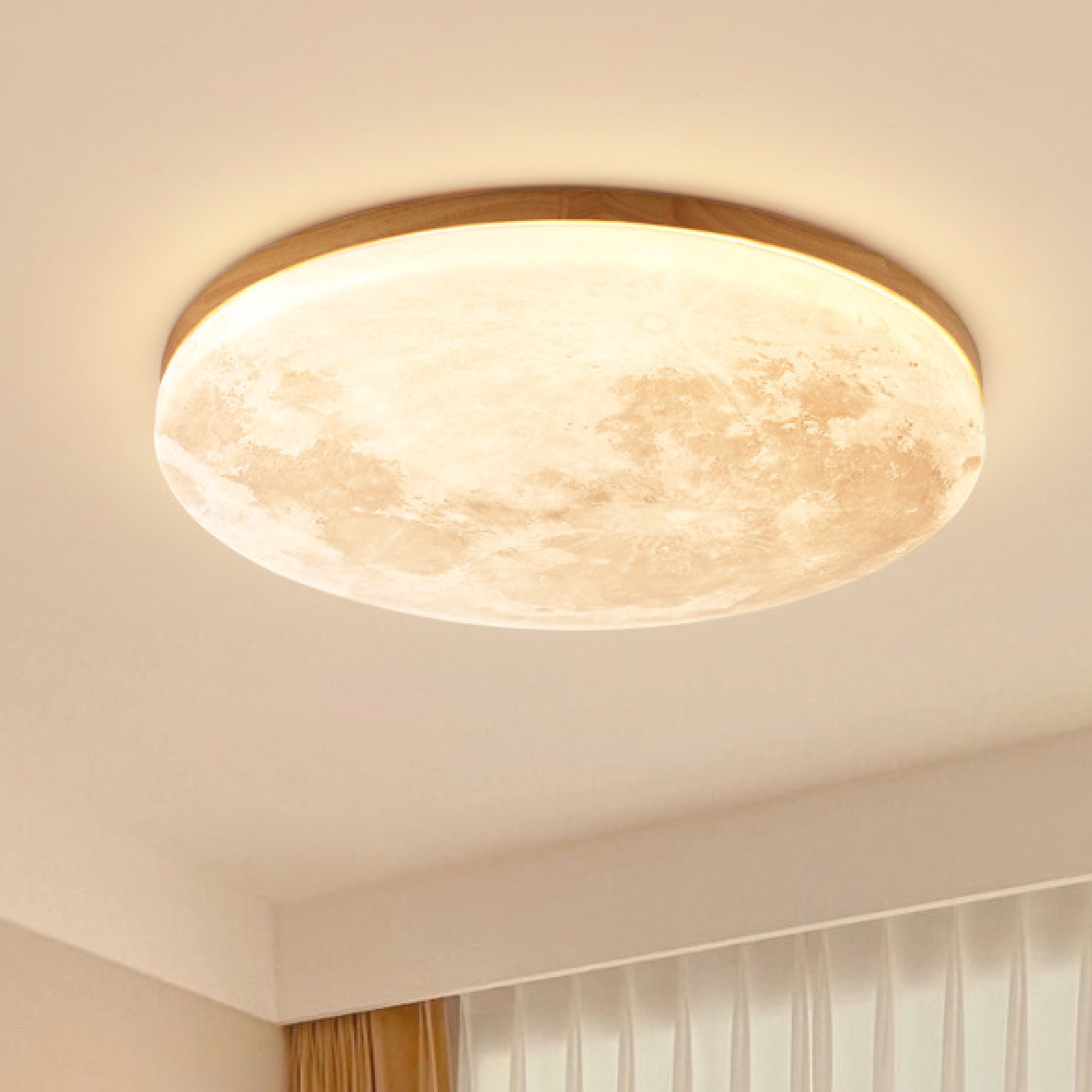 Moon Dimmable LED Ceiling Light Contemporary Home Lighting