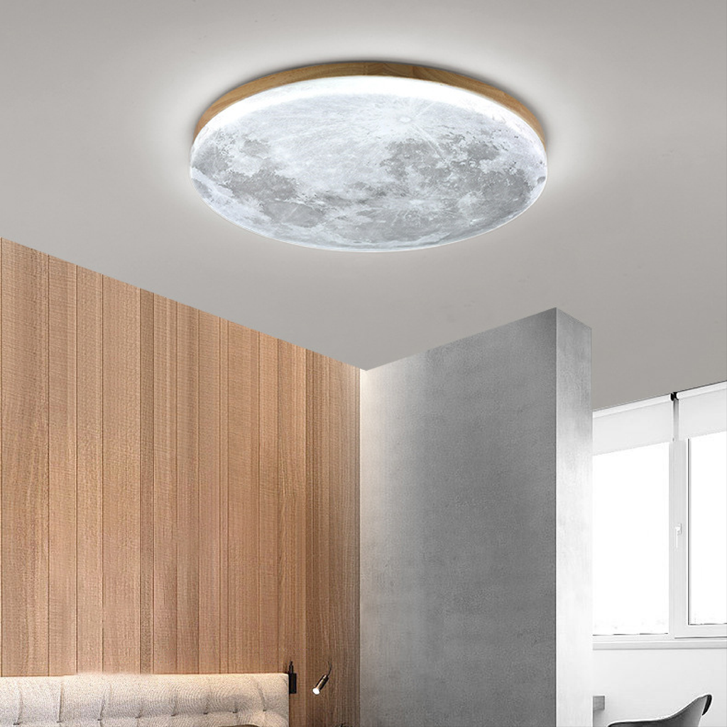 Moon Dimmable LED Ceiling Light Contemporary Home Lighting
