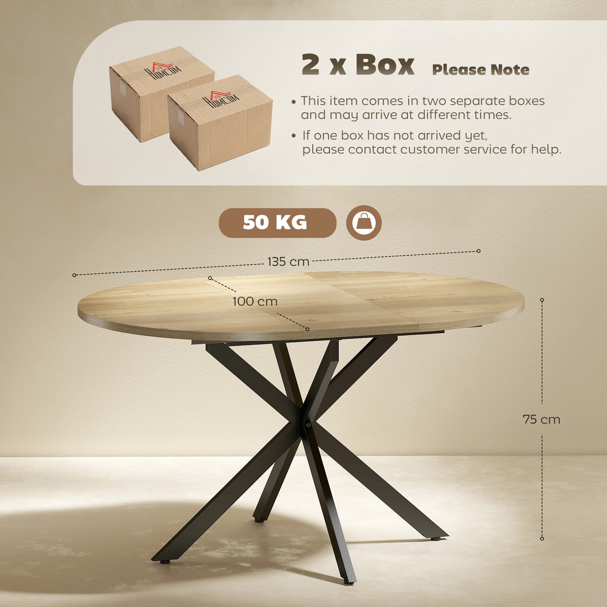 Extendable Industrial Dining Table with Butterfly Leaf Natural Wood