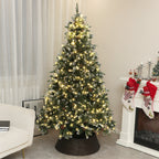 6ft Pre-Lit Christmas Tree with Dual Colour LED Lights and 1078 Tips