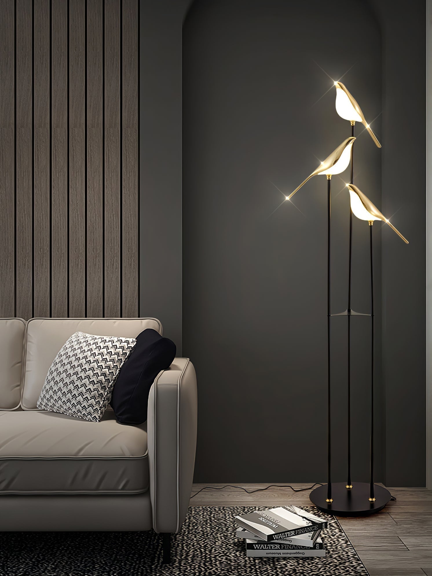 Bird Perch LED Floor Lamp
