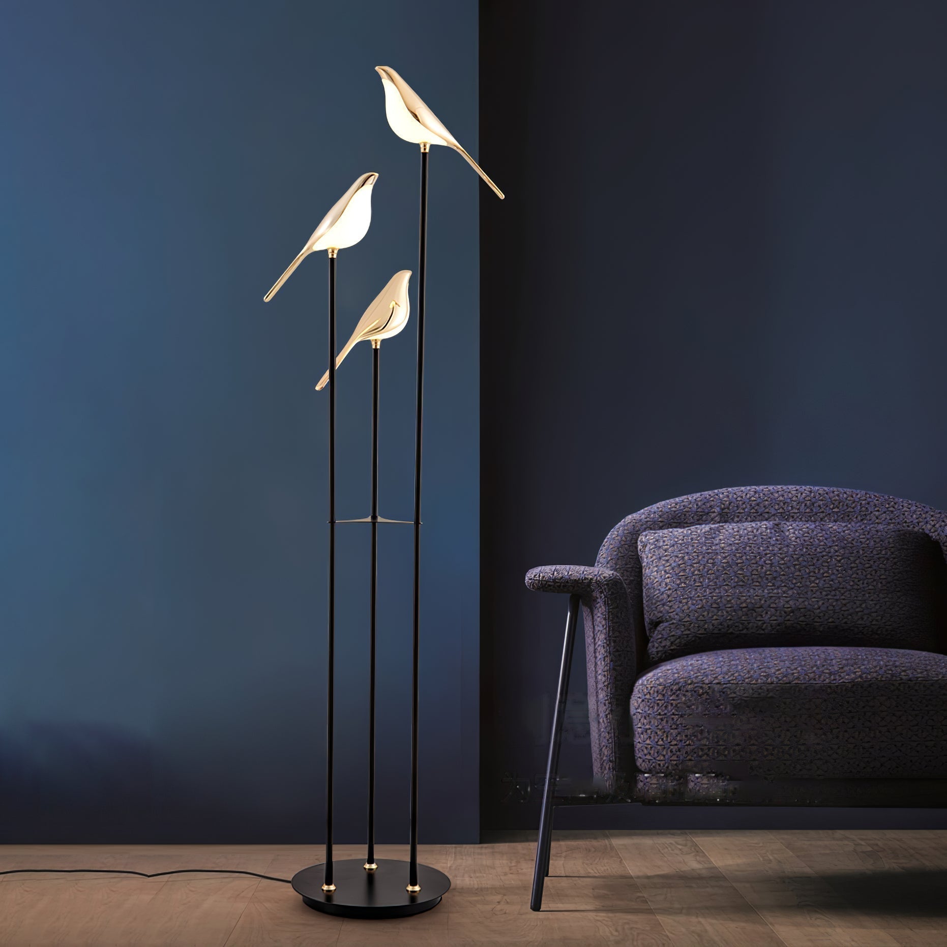 Bird Perch LED Floor Lamp