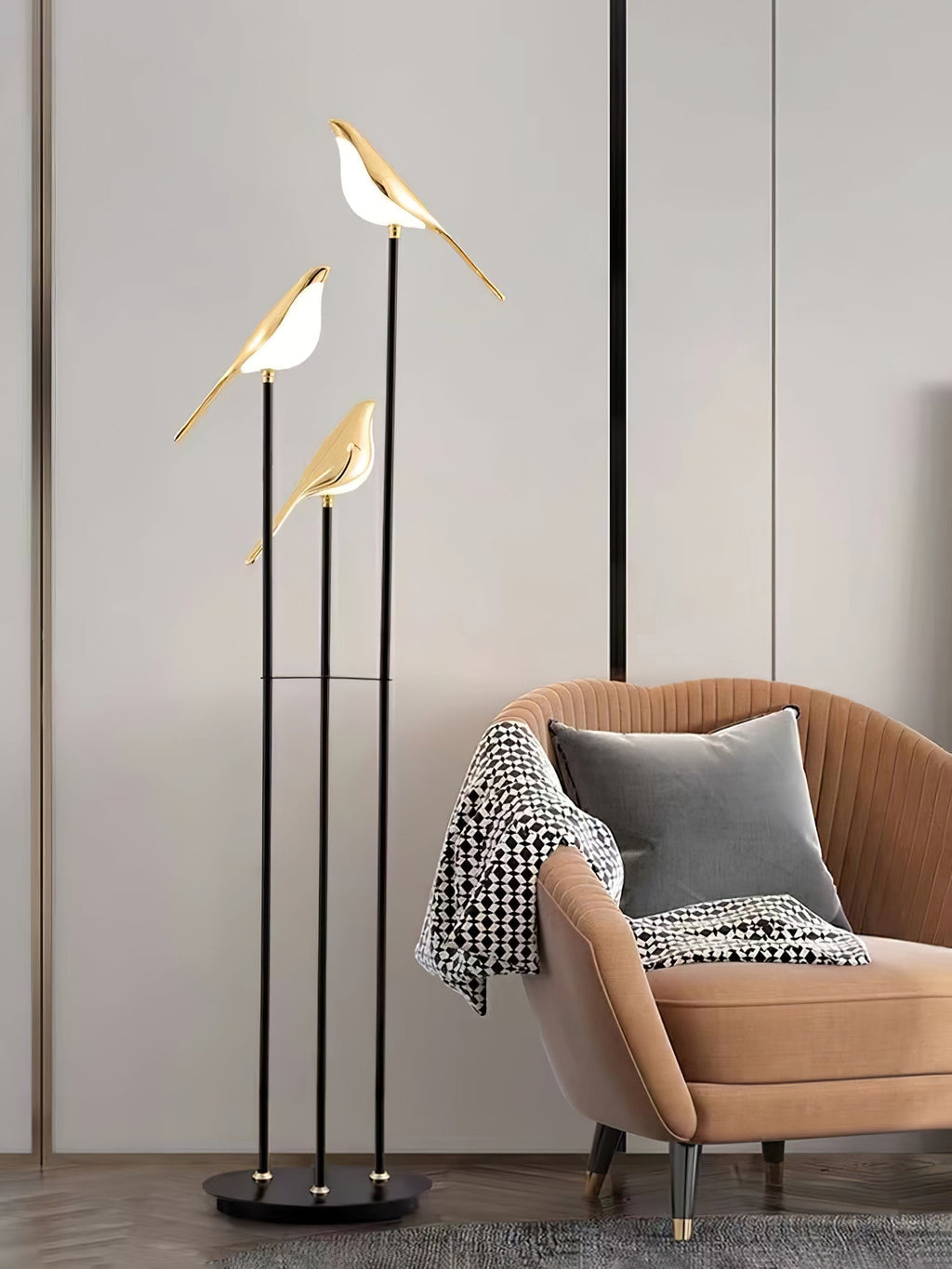 Bird Perch LED Floor Lamp