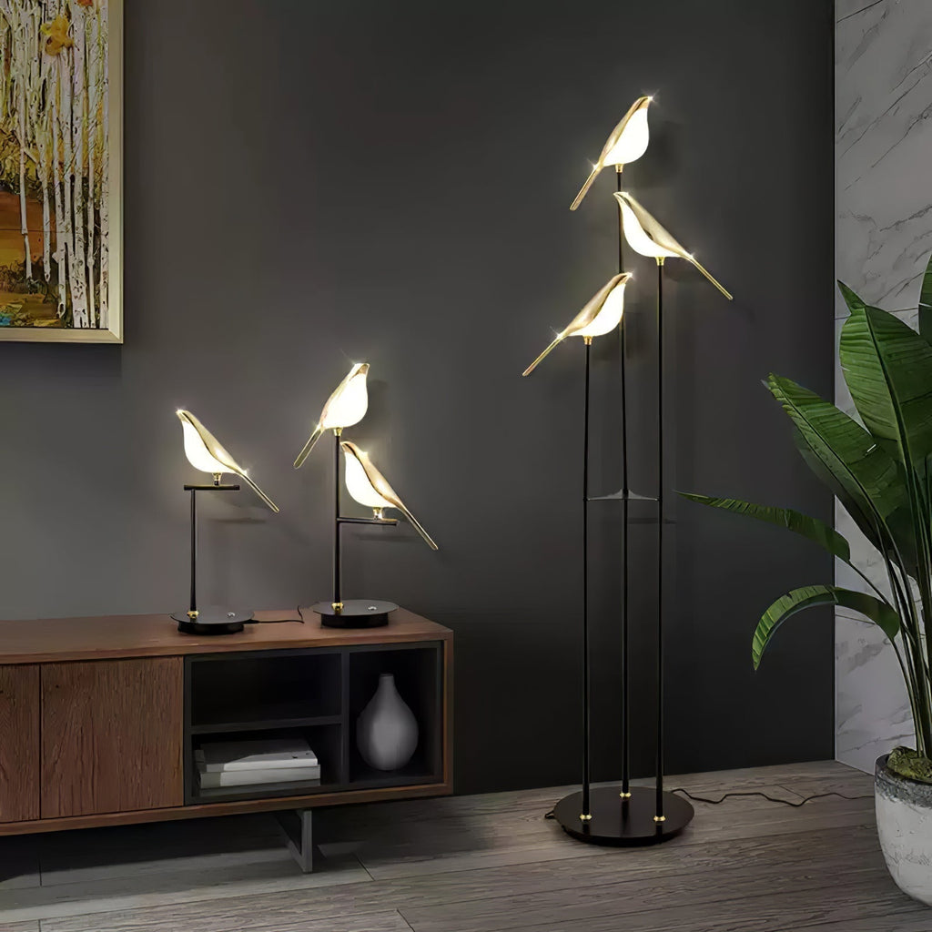 Bird Perch LED Floor Lamp
