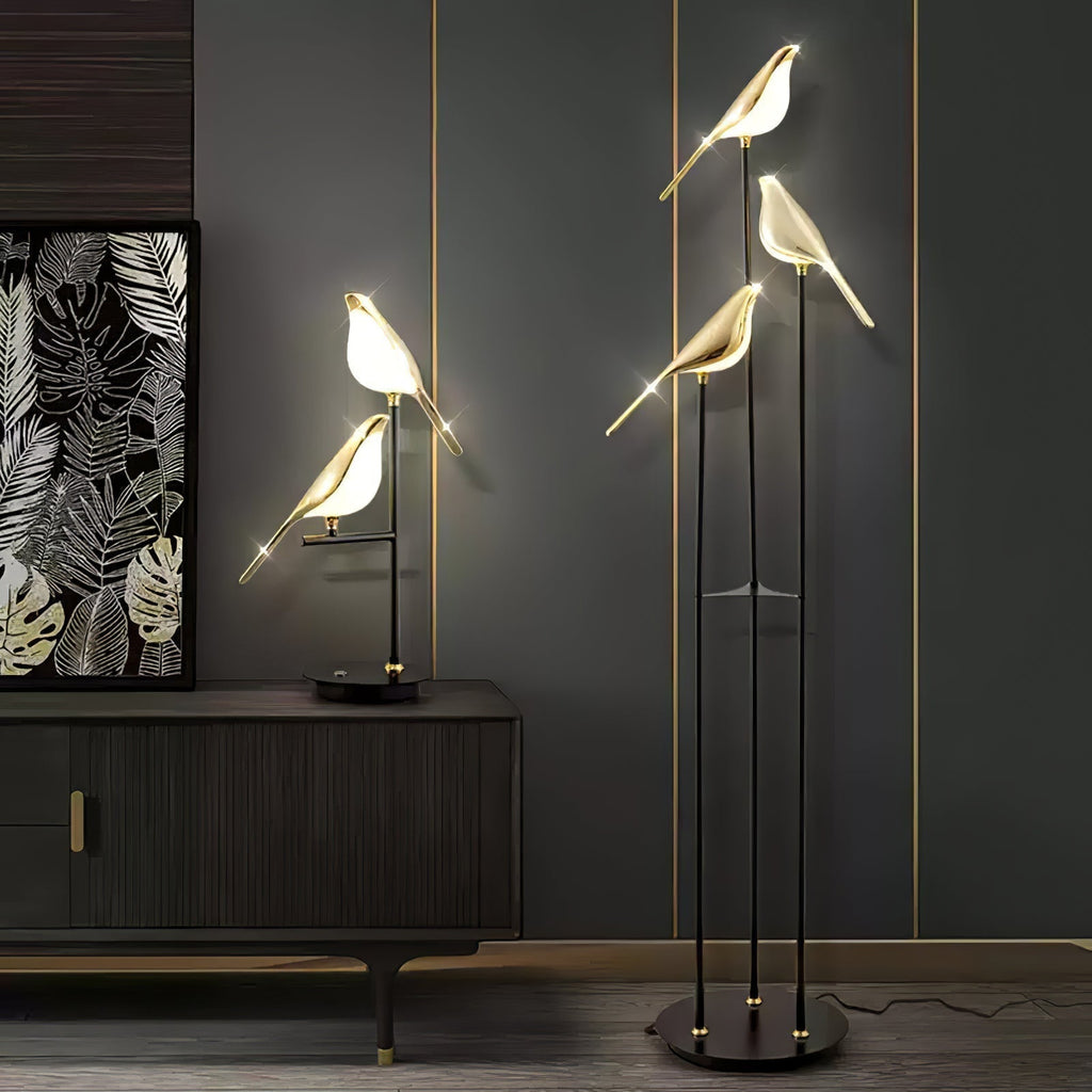 Bird Perch LED Floor Lamp