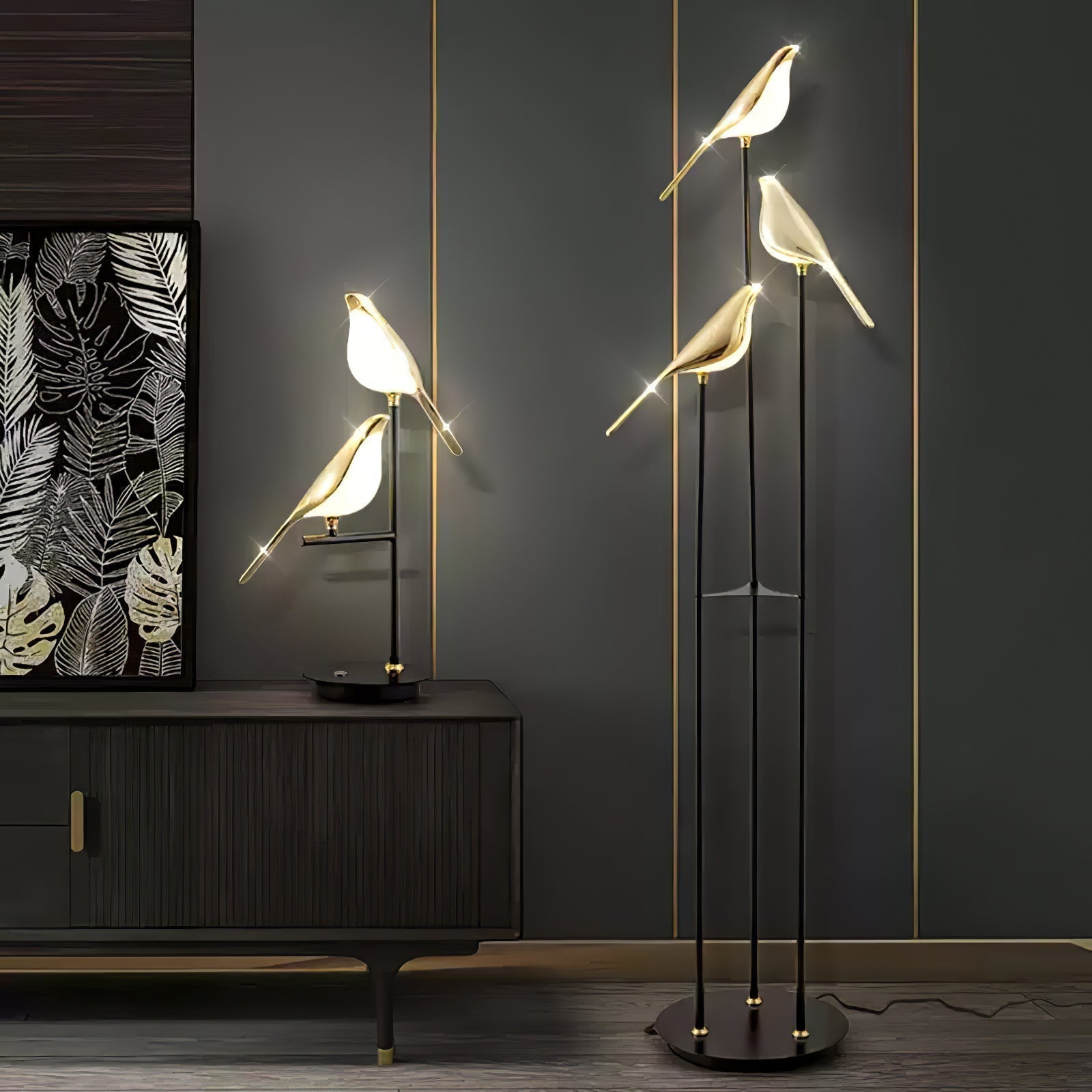 Bird Perch LED Floor Lamp