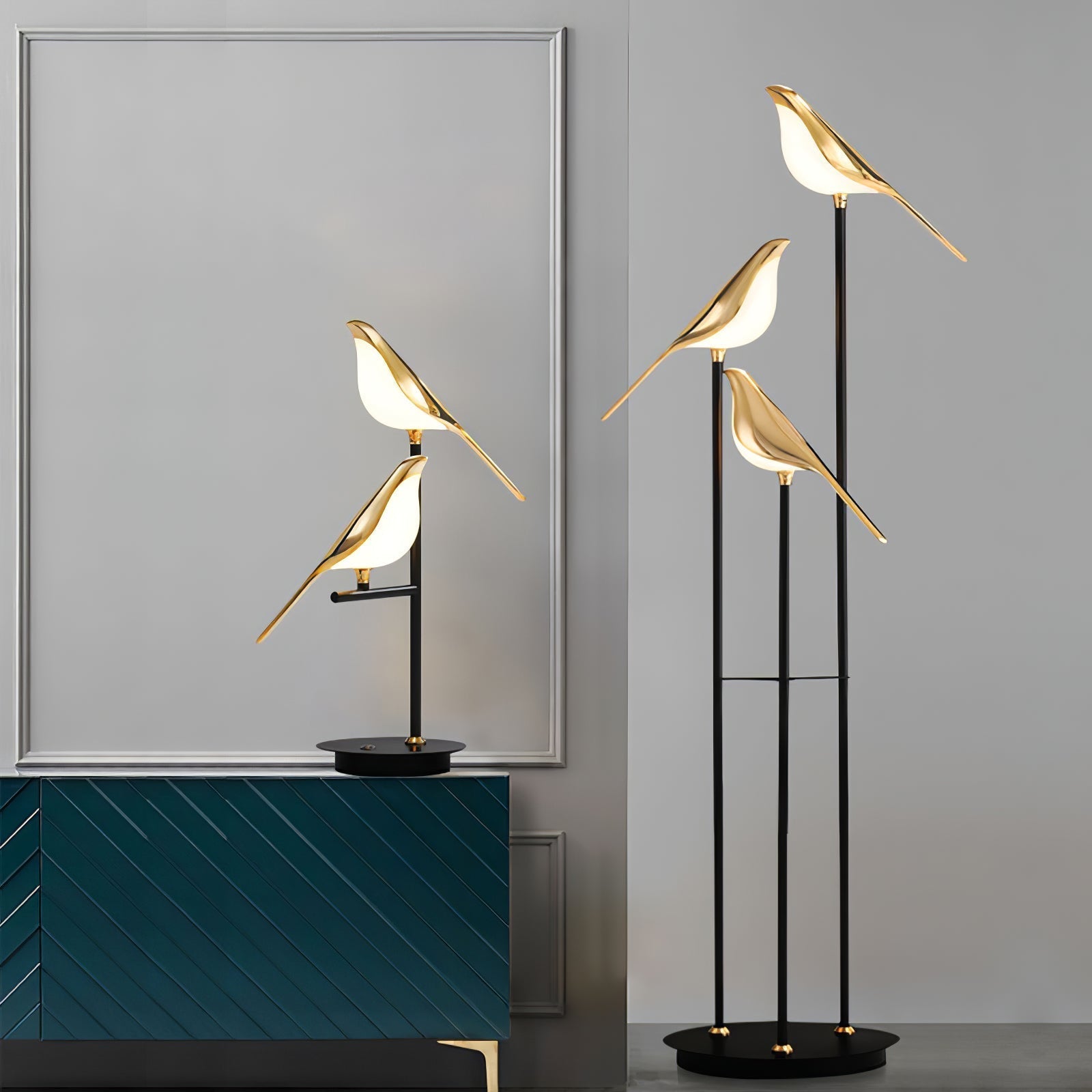Bird Perch LED Floor Lamp
