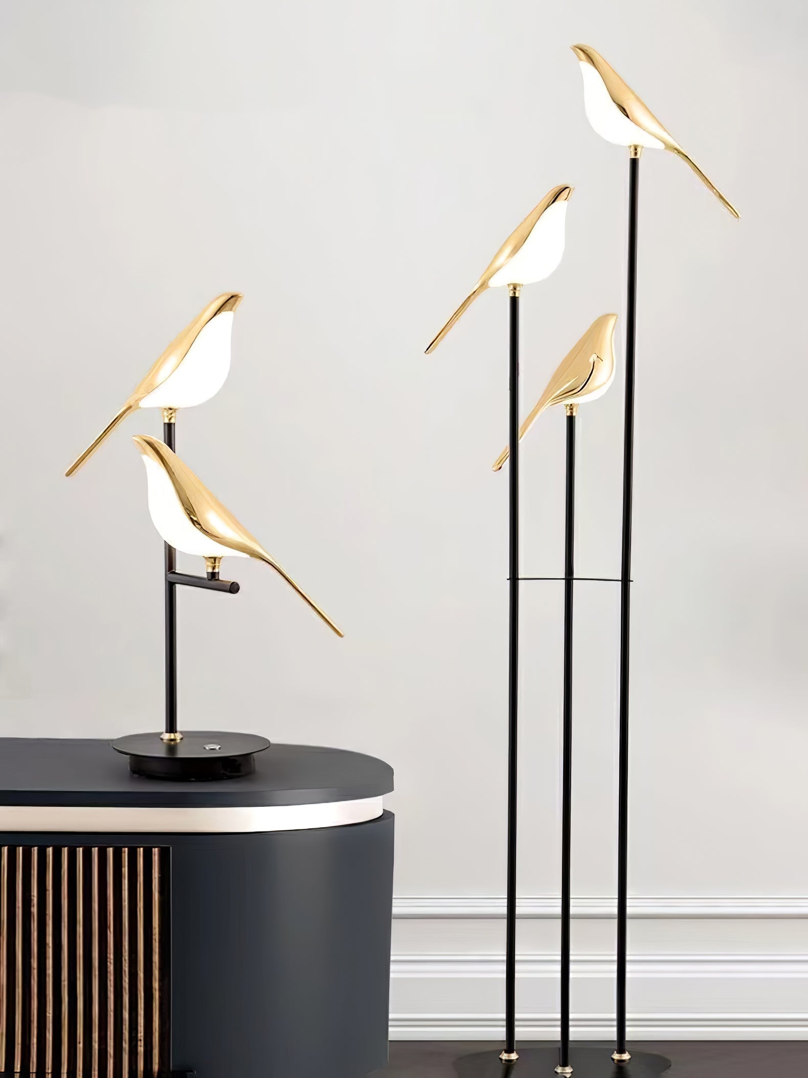 Bird Perch LED Floor Lamp