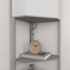 Corner Design Floor Lamp with Shelves and Pull Chain Switch