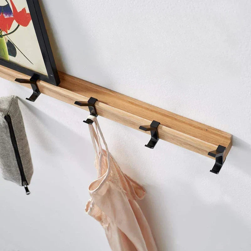 Nordic Wall-Mounted Coat Rack with Adjustable Dual Hooks