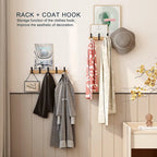 Nordic Wall-Mounted Coat Rack with Adjustable Dual Hooks