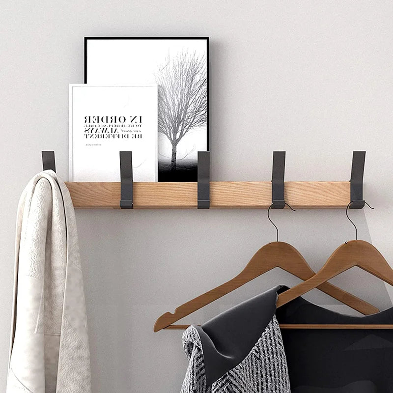 Nordic Wall-Mounted Coat Rack with Adjustable Dual Hooks