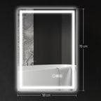 Bluetooth LED Anti-Fog Bathroom Mirror with Demister Pad