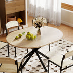 Extendable Industrial Dining Table with Butterfly Leaf Natural Wood